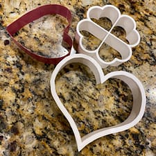 Heart cookie cutters I used for date energy bars
