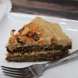 A piece Beet Date Carrot Cake – Vegan & Gluten-Free