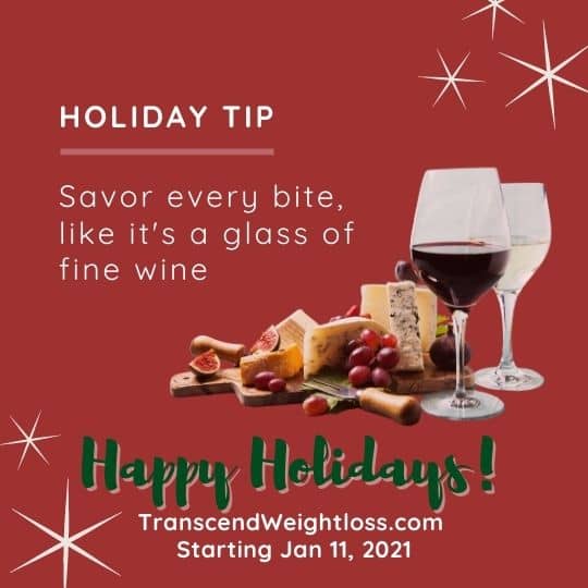 savor each bite mindful eating holiday tip