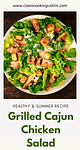 a plate of cajun chicken salad