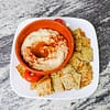 quinoa flaxseed crackers with heavenly hummus