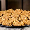 apple pie breakfast cookies served on a black plate