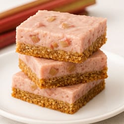 healthy rhubarb custard bars
