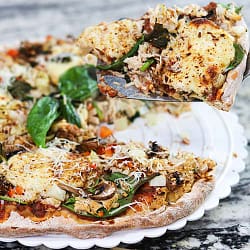 chickpea crust protein pizza