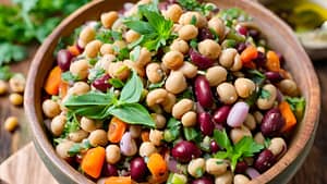 italian dense bean salad prepared