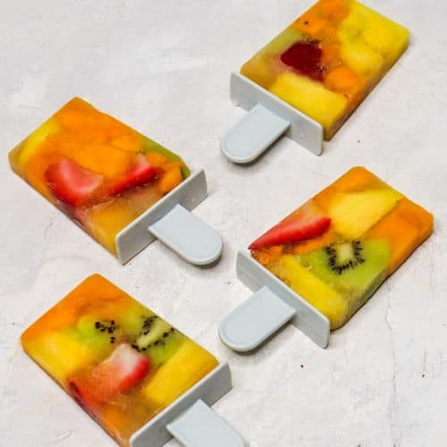 tropical coconut fruit popsicles