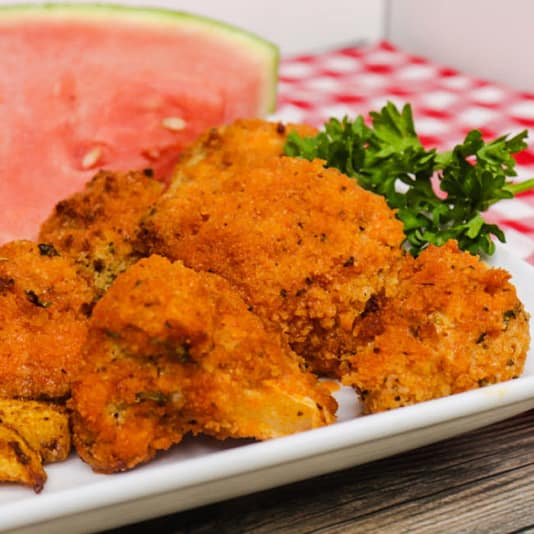 Crispy air fryer buffalo cauliflower