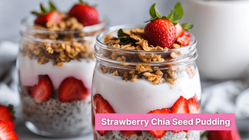 strawberry chia seed pudding