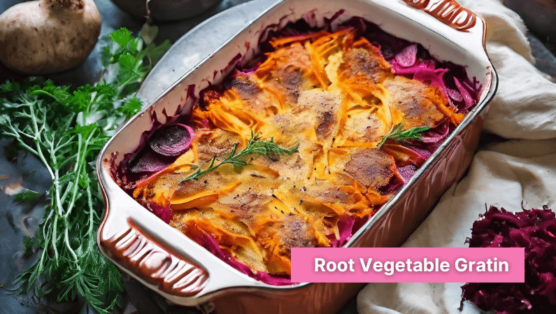 root vegetable gratin