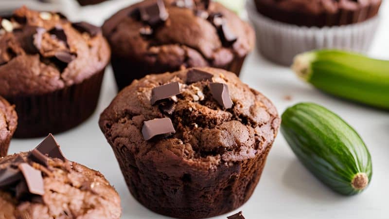 chocolate zucchini muffins vegan gluten-free