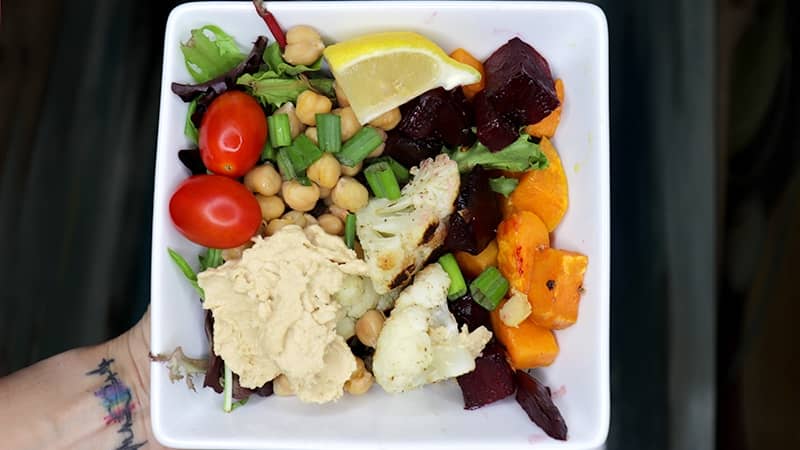 A bowl full of colorful vegetables