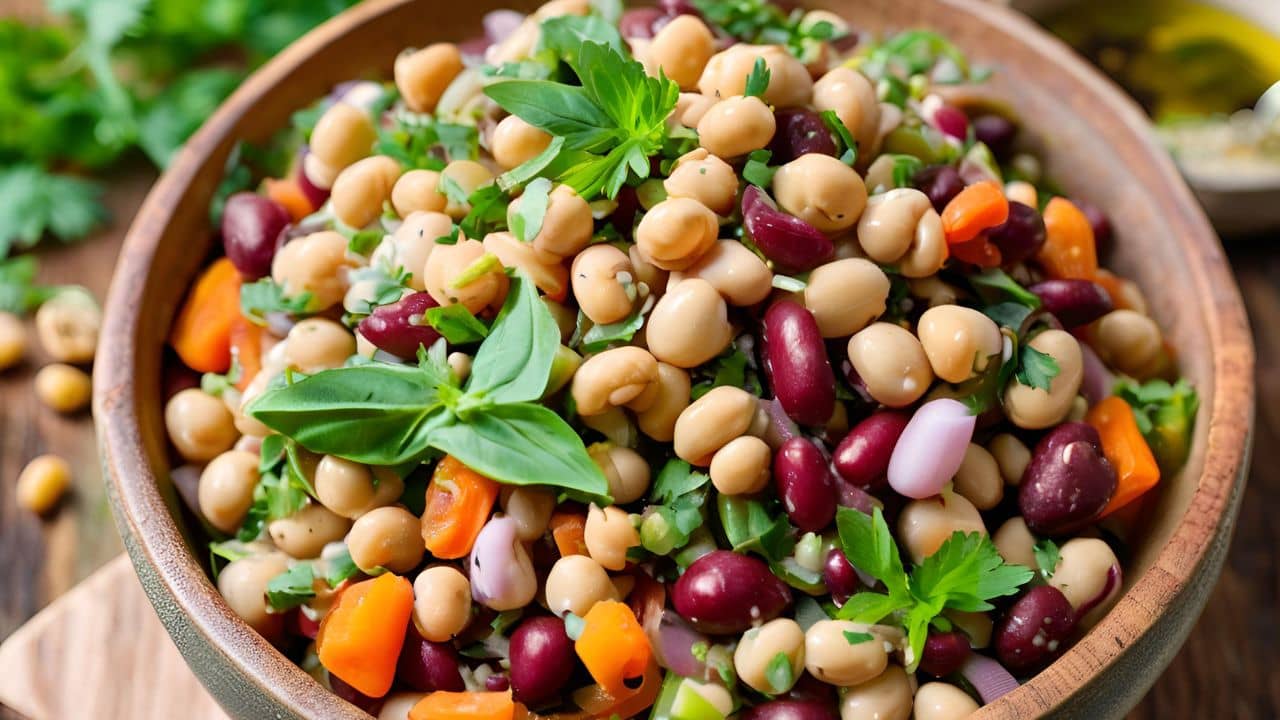 Italian Dense Bean Salad: Extremely Easy High Protein Meal Prep