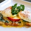 light spinach florentine benedict on sourdough