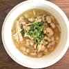 white bowl full of white chicken chili