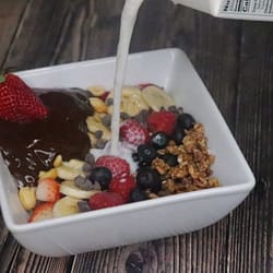 Whipped Coffee Cocoa Bowl with Coconut Milk