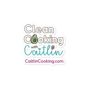Logo on which it is written "Clean cooking with Caitlin" CaitlinCooking.com
