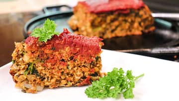 meatless meatloaf (Neatloaf) with Lentils, Chickpeas, and Mushrooms