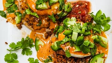 mexican eggs benedict with chipotle hollandaise