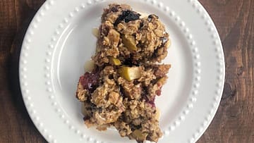 baked oats with apples and cranberries