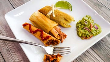 vegan tamales with jackfruit carnitas