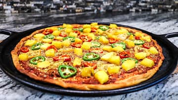 Pineapple Habanero Jalapeno Chili Pepper Vegan Pizza