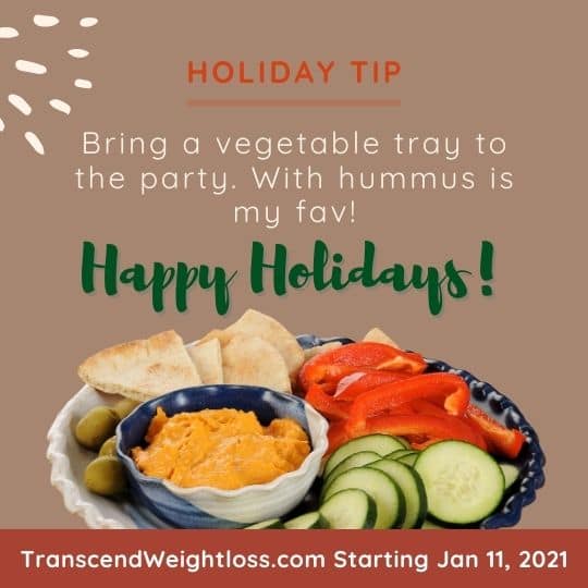 Bring a vegetable tray to the party holiday christmas party tip