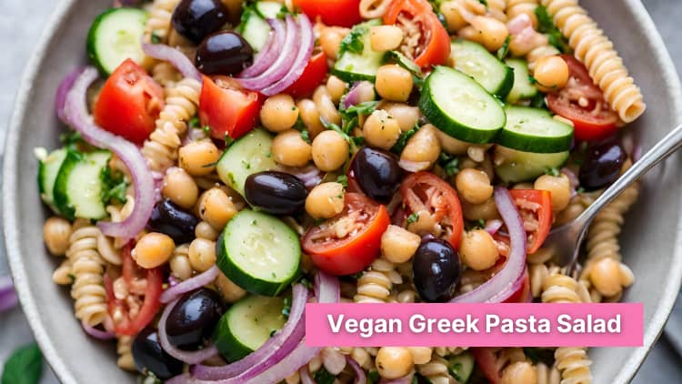 greek vegan pasta salad