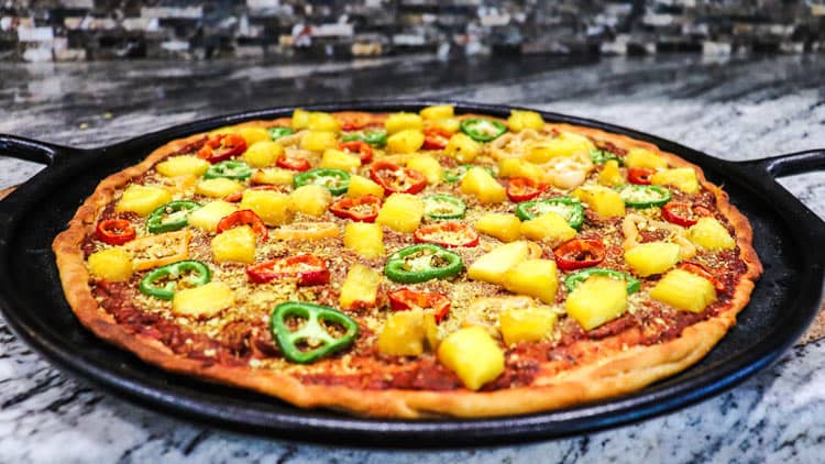 Pineapple Pepper Plant-based Pizza Recipe - Clean Cooking with Caitlin