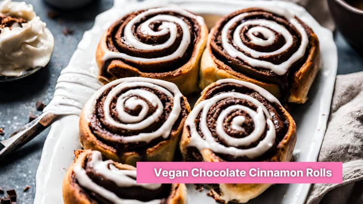 Chocolate Cinnamon Rolls (vegan recipe)
