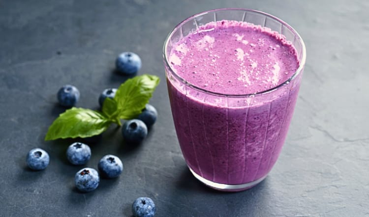 Blueberry Vanilla Matcha Protein Shake