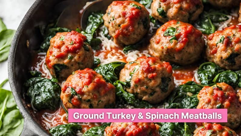 ground turkey spinach meatballs